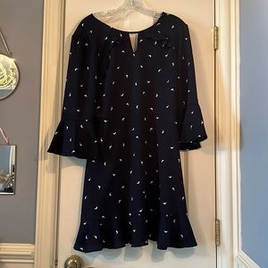 Keyhole Bluebird Frill Dress